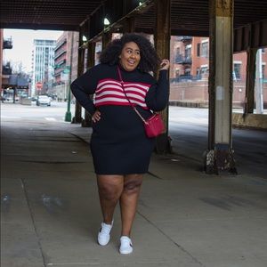 Fashion to Figure Striped Sweater Dress